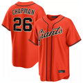 Johmsee SF.Giants #26 Matt Chapman Player Orange Home Game Stitched Jerseys