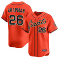 Johmsee SF.Giants #26 Matt Chapman Player Orange Home Limited Stitched Jerseys