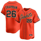 Johmsee SF.Giants #26 Matt Chapman Player Orange Home Limited Stitched Jerseys