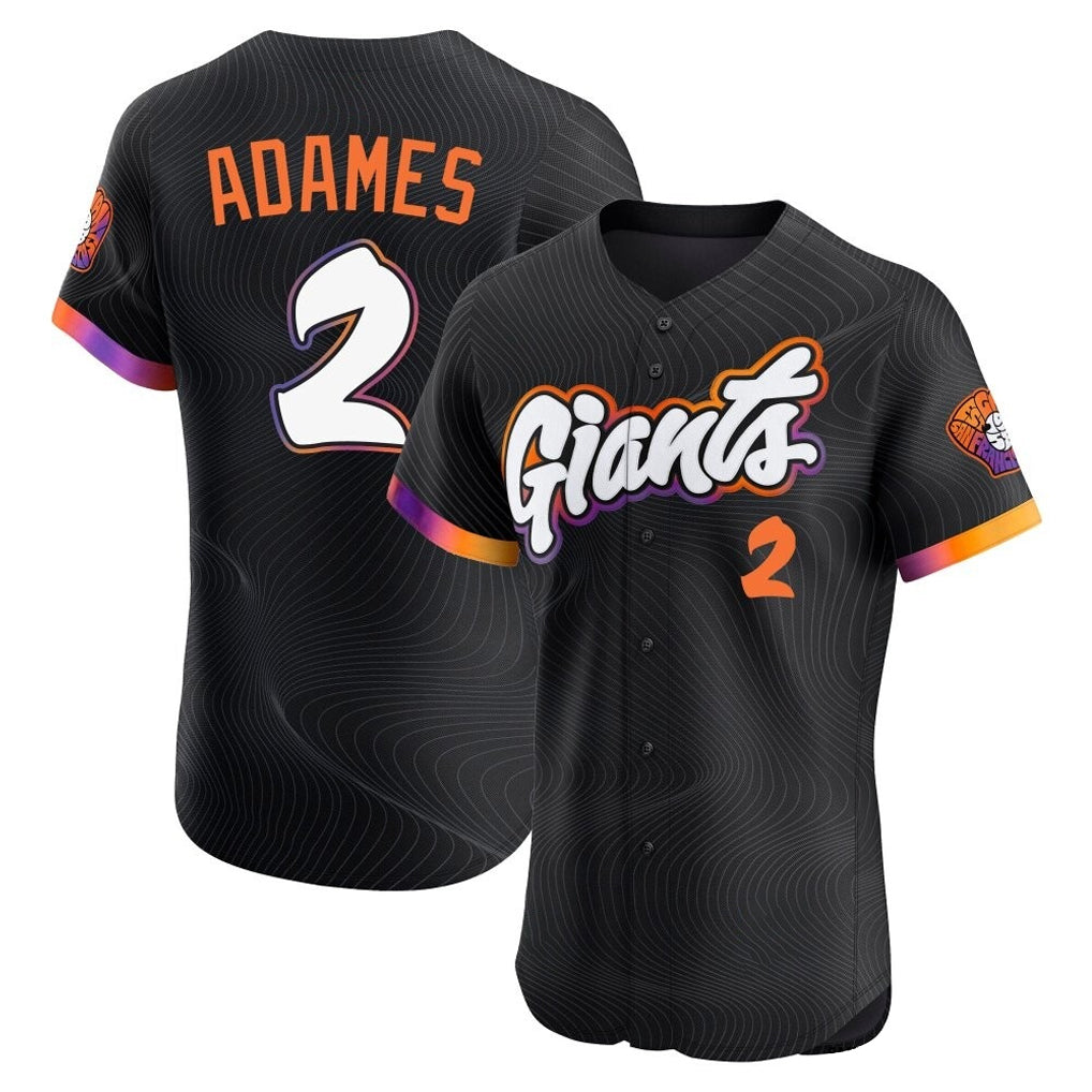 Johmsee SF.Giants #2 Willy Adames Player Black 2025 City Connect Home Limited Elite Stitched Jerseys