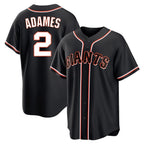 Johmsee SF.Giants #2 Willy Adames Player Black Fashion Out Home Limited Stitched Jerseys