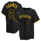 Johmsee SF.Giants #2 Willy Adames Player Black Snake Skin City Limited Stitched Jerseys