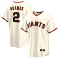 Johmsee SF.Giants #2 Willy Adames Player Cream Home Game Stitched Jerseys