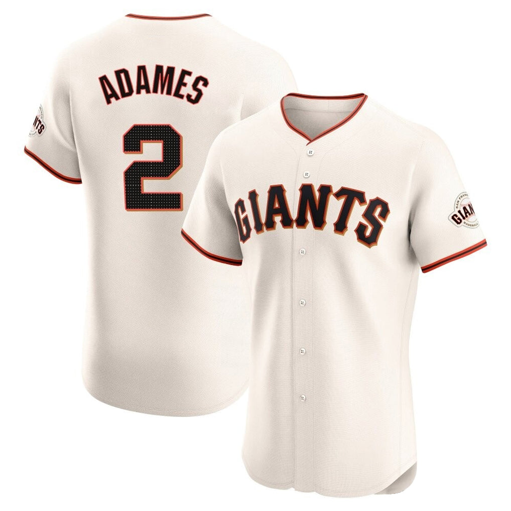 Johmsee SF.Giants #2 Willy Adames Player Cream Home Limited Elite Stitched Jerseys
