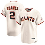 Johmsee SF.Giants #2 Willy Adames Player Cream Home Limited Stitched Jerseys
