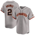 Johmsee SF.Giants #2 Willy Adames Player Gray Home Limited Stitched Jerseys