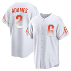 Johmsee SF.Giants #2 Willy Adames Player White City Connect Home Game Stitched Jerseys