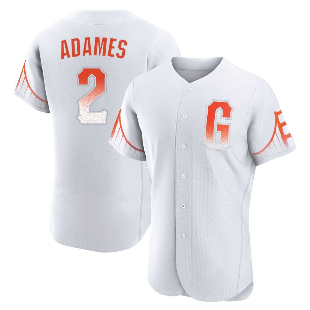 Johmsee SF.Giants #2 Willy Adames Player White City Connect Home Limited Elite Stitched Jerseys