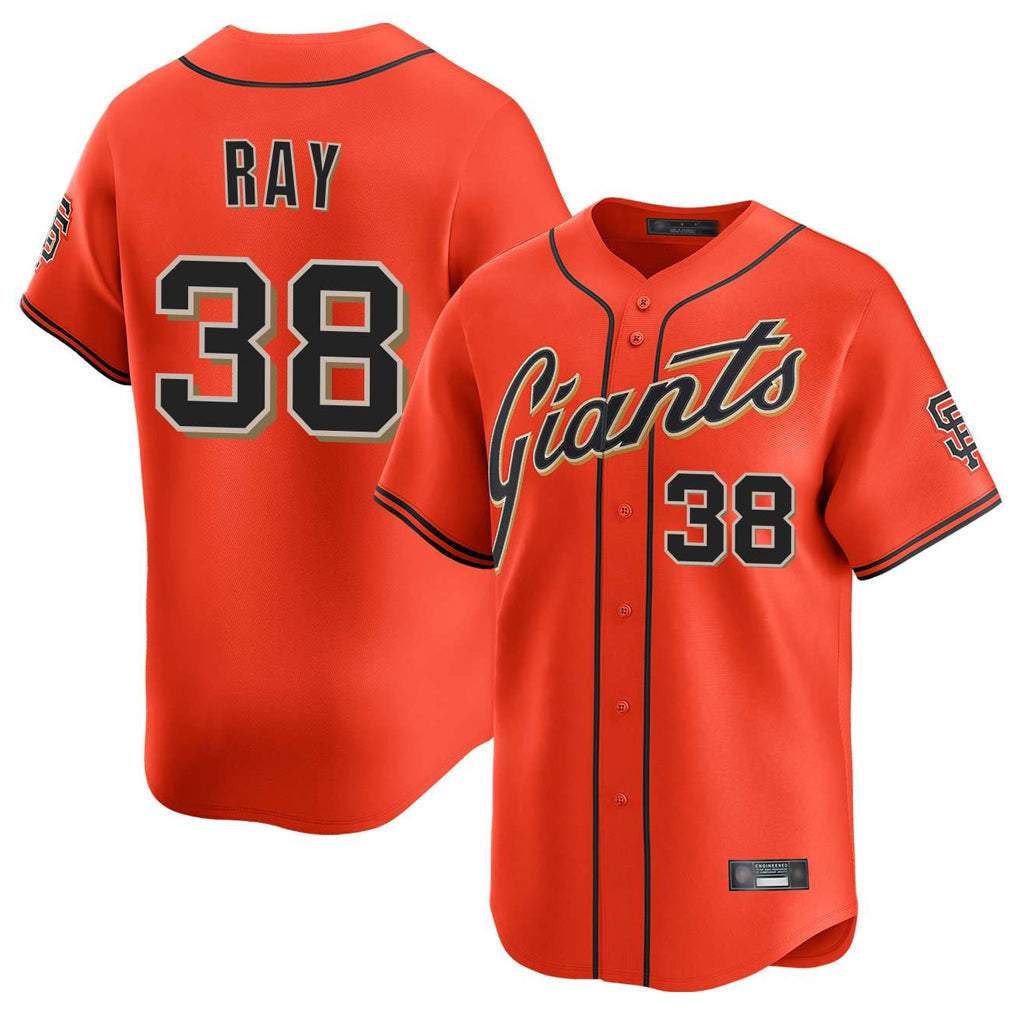 Johmsee SF.Giants #38 Robbie Ray Player Orange Home Limited Stitched Jerseys