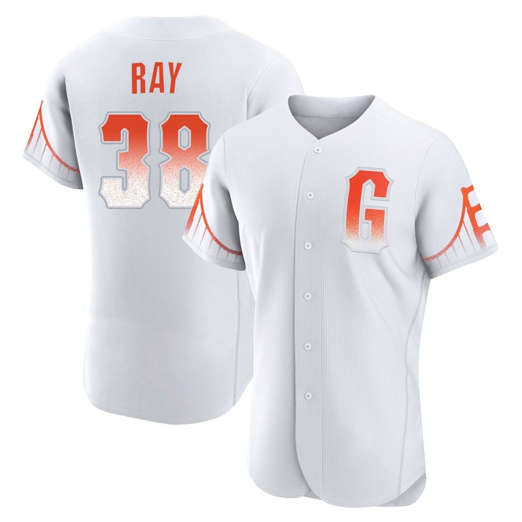 Johmsee SF.Giants #38 Robbie Ray Player White City Connect Home Limited Elite Stitched Jerseys