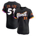 Johmsee SF.Giants #51 Jung Hoo Lee Player Black 2025 City Connect Home Limited Elite Stitched Jerseys