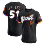 Johmsee SF.Giants #51 Jung Hoo Lee Player Black 2025 City Connect Home Limited Elite Stitched Jerseys
