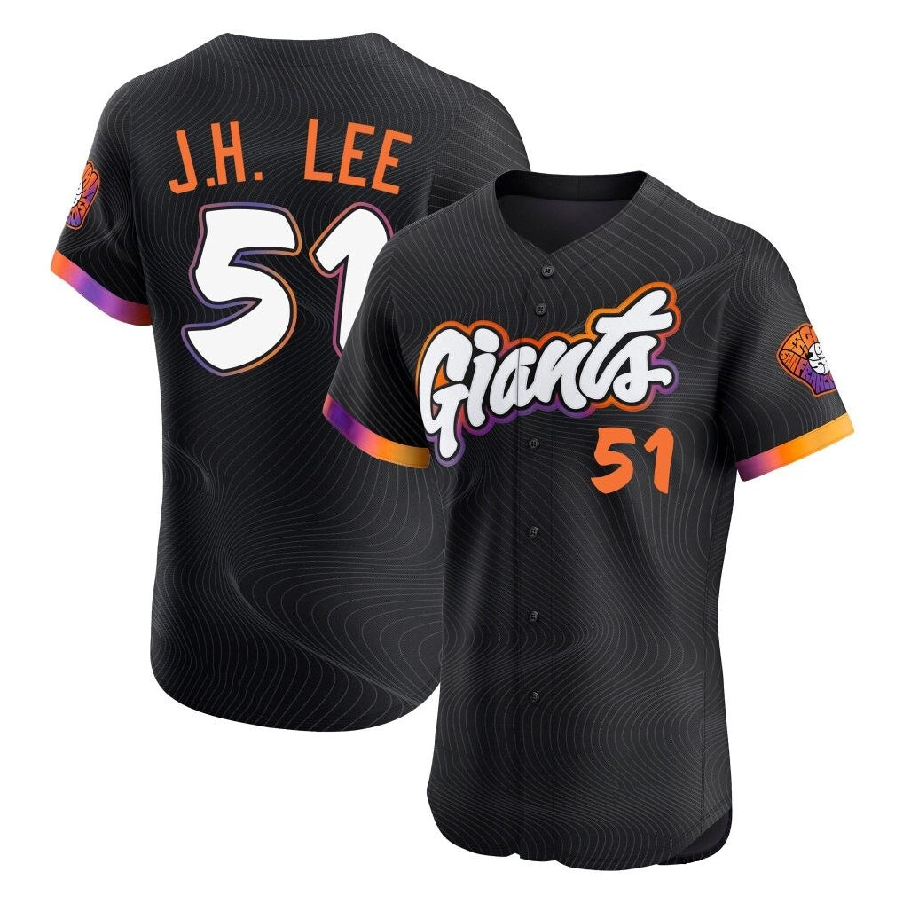 Johmsee SF.Giants #51 Jung Hoo Lee Player Black 2025 City Connect Home Limited Elite Stitched Jerseys