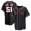 Johmsee SF.Giants #51 Jung Hoo Lee Player Black Fashion Out Home Limited Stitched Jerseys