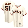 Johmsee SF.Giants #51 Jung Hoo Lee Player Cream Home Game Stitched Jerseys