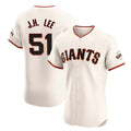 Johmsee SF.Giants #51 Jung Hoo Lee Player Cream Home Limited Elite Stitched Jerseys