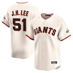 Johmsee SF.Giants #51 Jung Hoo Lee Player Cream Home Limited Stitched Jerseys