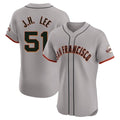 Johmsee SF.Giants #51 Jung Hoo Lee Player Gray Home Limited Elite Stitched Jerseys