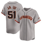 Johmsee SF.Giants #51 Jung Hoo Lee Player Gray Home Limited Stitched Jerseys