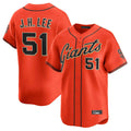 Johmsee SF.Giants #51 Jung Hoo Lee Player Orange Home Limited Stitched Jerseys