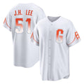 Johmsee SF.Giants #51 Jung Hoo Lee Player White City Connect Home Game Stitched Jerseys