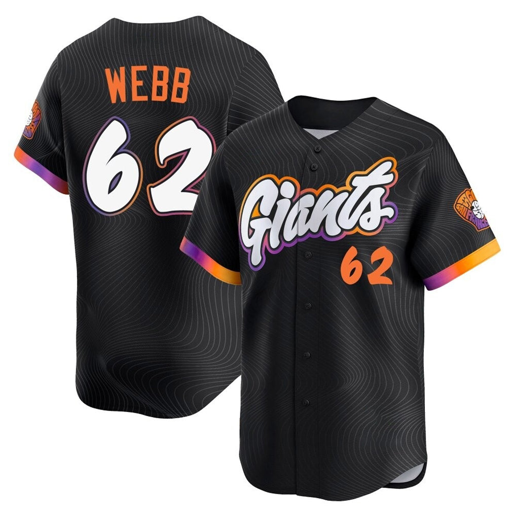Johmsee SF.Giants #62 Logan Webb Player Black City Connect Home Limited Stitched Jerseys