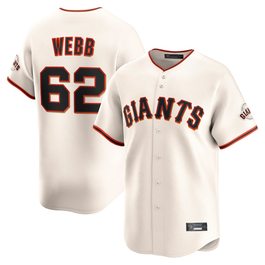 Johmsee SF.Giants #62 Logan Webb Player Cream Home Limited Stitched Jerseys