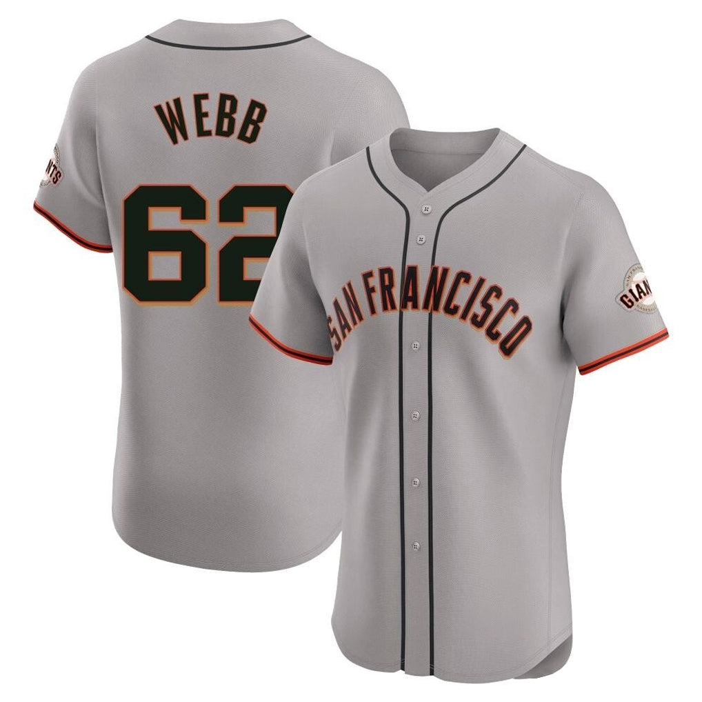 Johmsee SF.Giants #62 Logan Webb Player Gray Home Limited Elite Stitched Jerseys