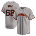 Johmsee SF.Giants #62 Logan Webb Player Gray Home Limited Stitched Jerseys
