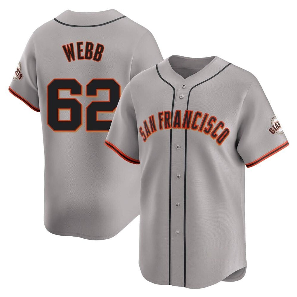 Johmsee SF.Giants #62 Logan Webb Player Gray Home Limited Stitched Jerseys