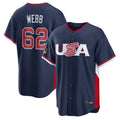 Johmsee SF.Giants #62 Logan Webb Player Navy USA 2026 World Classic Road Limited Stitched Jerseys