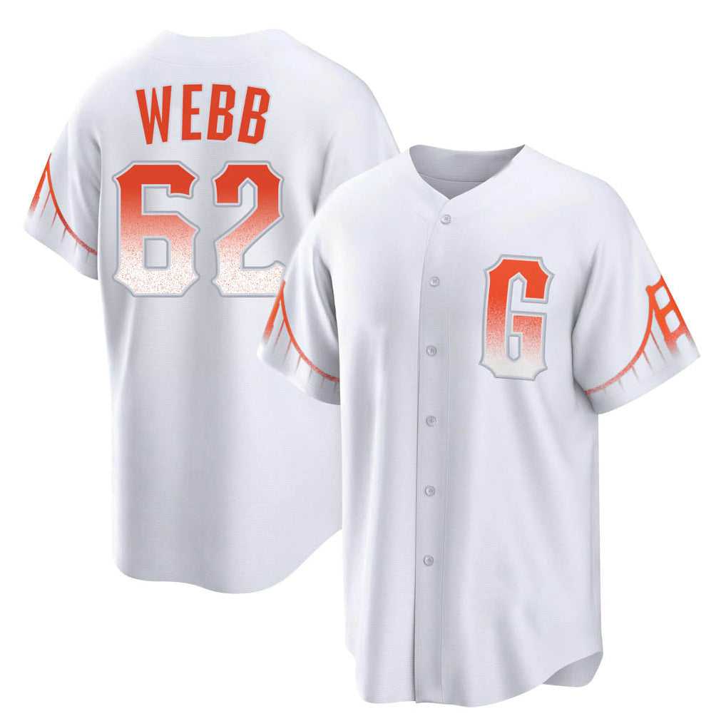 Johmsee SF.Giants #62 Logan Webb Player White City Connect Home Game Stitched Jerseys