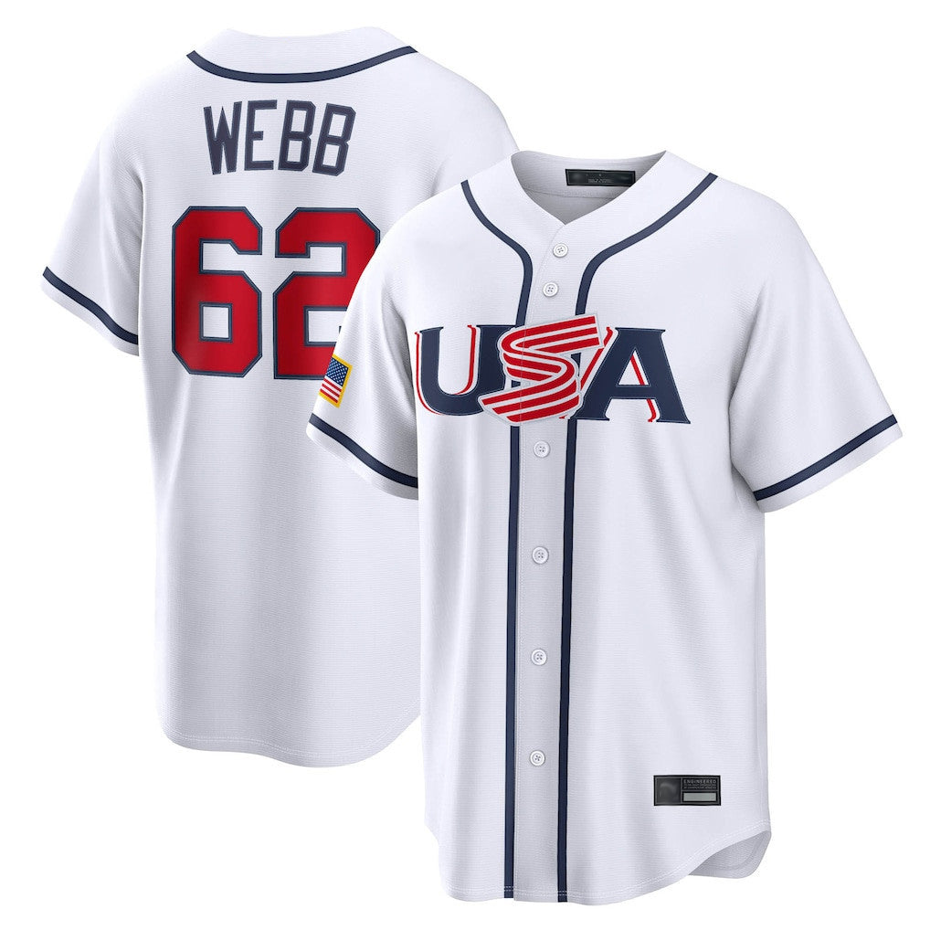 Johmsee SF.Giants #62 Logan Webb Player White USA 2026 World Classic Road Limited Stitched Jerseys