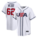 Johmsee SF.Giants #62 Logan Webb Player White USA 2026 World Classic Road Limited Stitched Jerseys