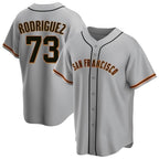 Johmsee SF.Giants #73 Randy Rodriguez Player Gray Home Game Stitched Jerseys