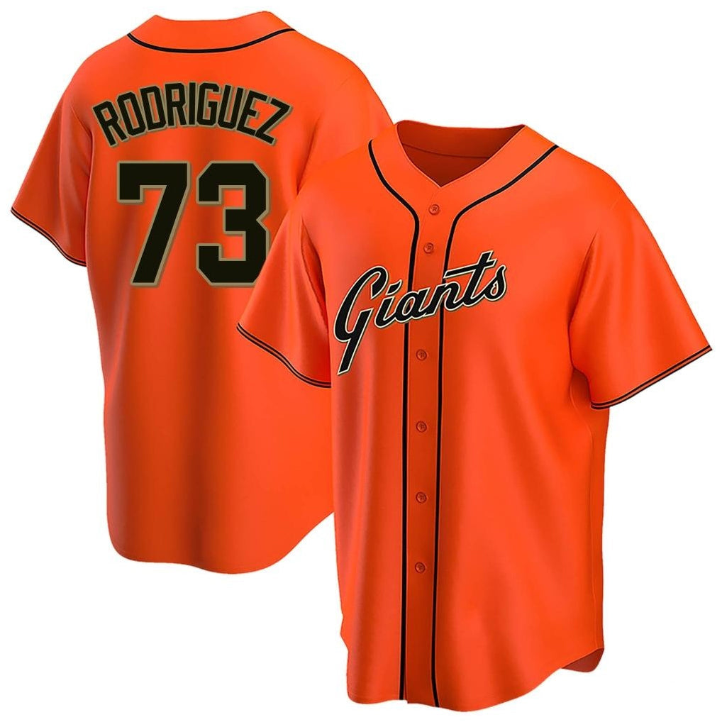 Johmsee SF.Giants #73 Randy Rodriguez Player Orange Home Game Stitched Jerseys