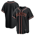 Johmsee SF.Giants Blank Player Black Fashion Home Game Stitched Jerseys