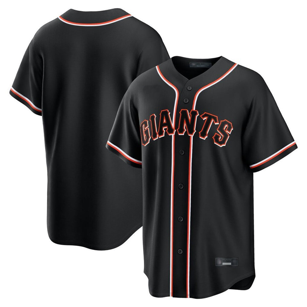 Johmsee SF.Giants Blank Player Black Fashion Home Game Stitched Jerseys