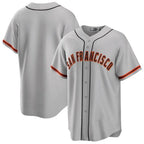 Johmsee SF.Giants Blank Player Gray Home Game Stitched Jerseys