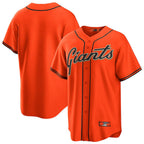 Johmsee SF.Giants Blank Player Orange Alternate Replica Game Stitched Jerseys