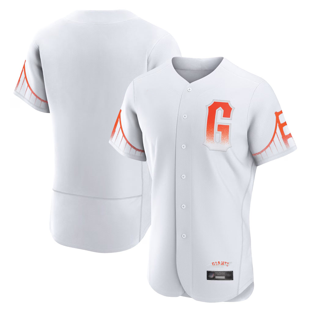 Johmsee SF.Giants Blank Player White City Connect Home Limited Elite Stitched Jerseys