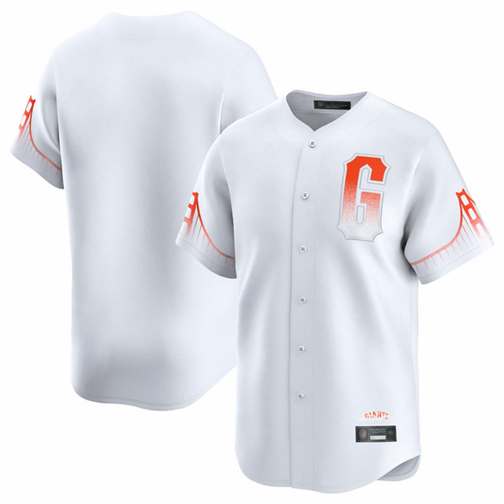 Johmsee SF.Giants Blank Player White City Connect Home Limited Stitched Jerseys