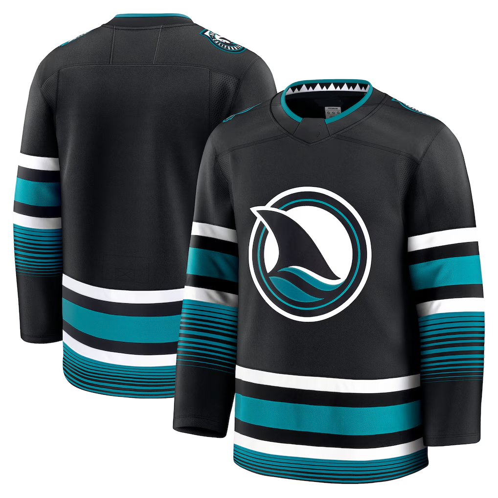 Johmsee SJ.Sharks Black Alternate Premium Jerseys