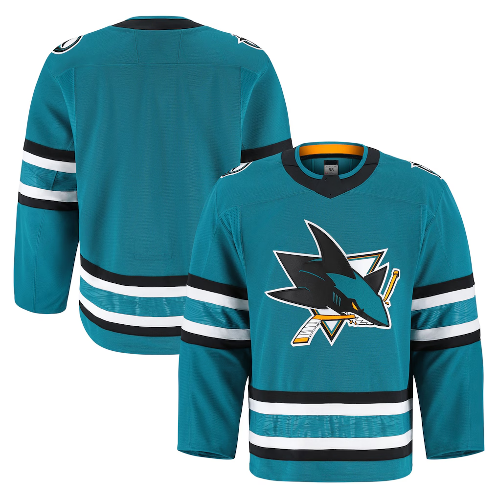 Johmsee SJ.Sharks Teal Home Authentic Pro Jerseys