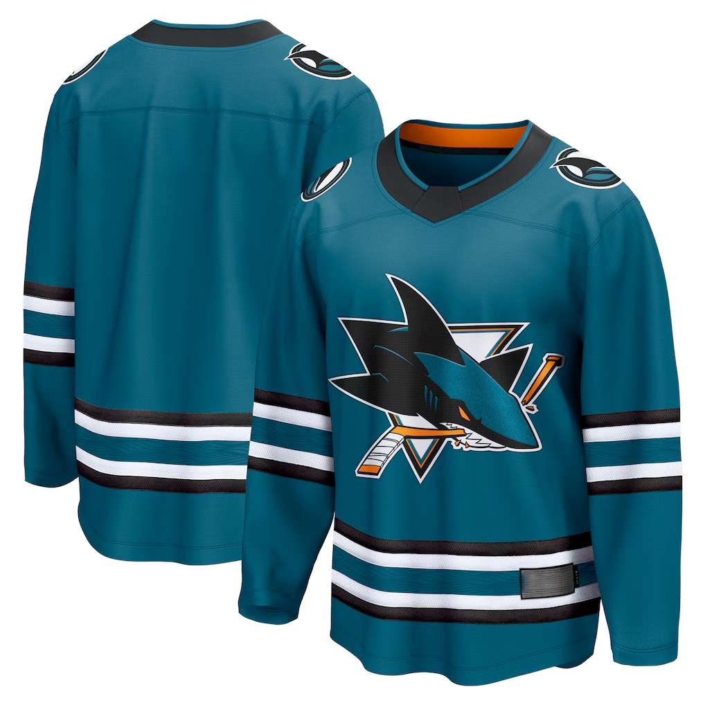 Johmsee SJ.Sharks Teal Home Breakaway Jerseys
