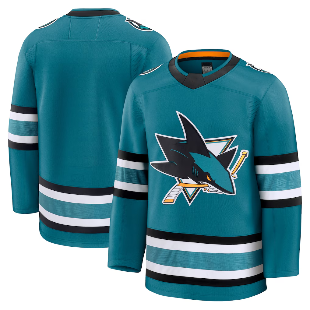 Johmsee SJ.Sharks Teal Home Premium Jerseys