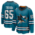 Johmsee SJ.Sharks #65 Jacob Trouba Teal Home Breakaway Jerseys