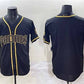 San Diego Padres Blank Black Gold Stitched Baseball Jersey