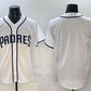 San Diego Padres Blank White Cool Base Stitched Baseball Jersey