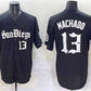 San Diego Padres #13 Manny Machado Black Gothic Edition Vapor Limited Stitched Baseball Jersey